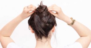 bun with a braid